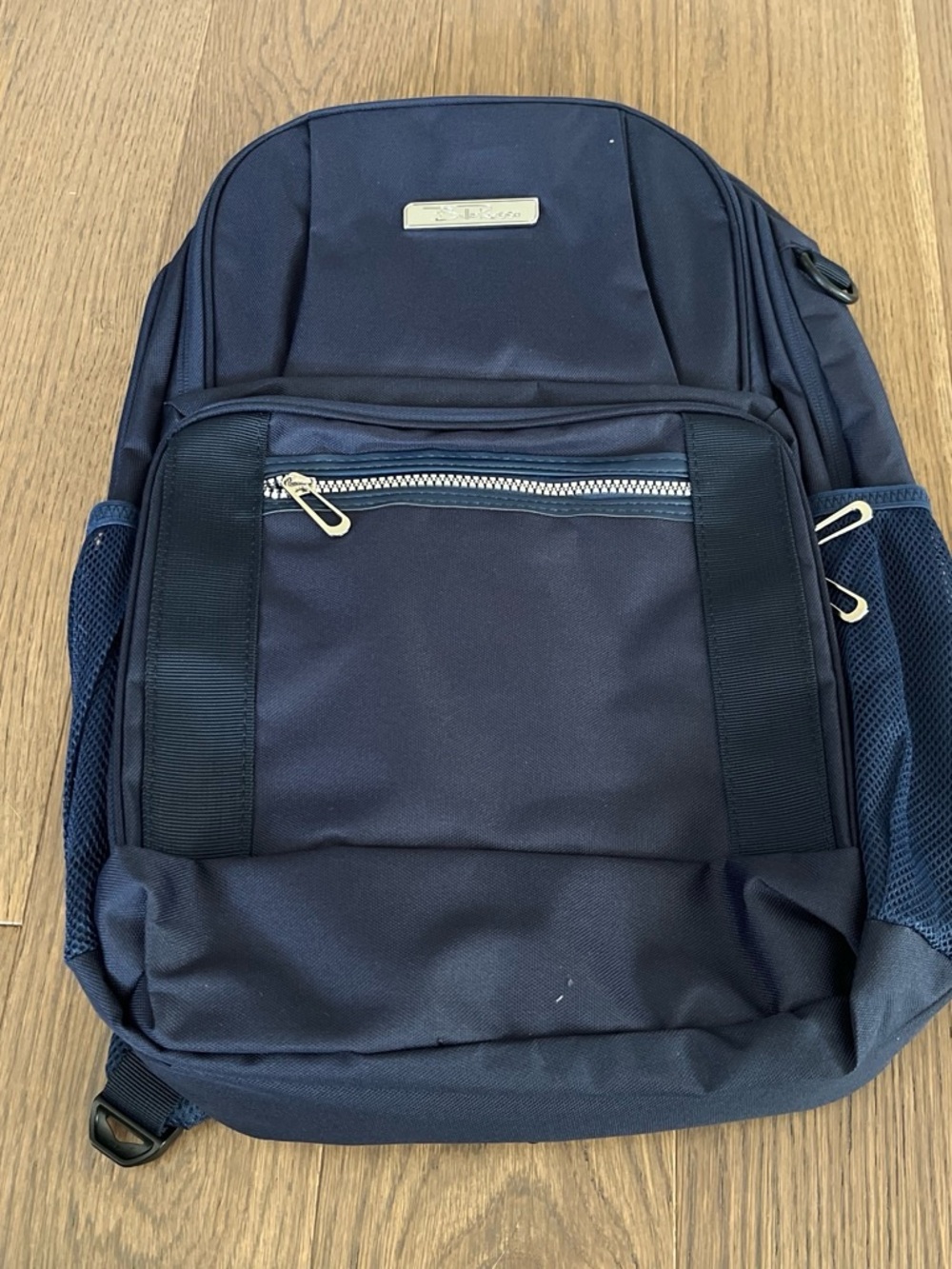 Classic Navy Backpack with Front Zip Pocket - Bella Russo